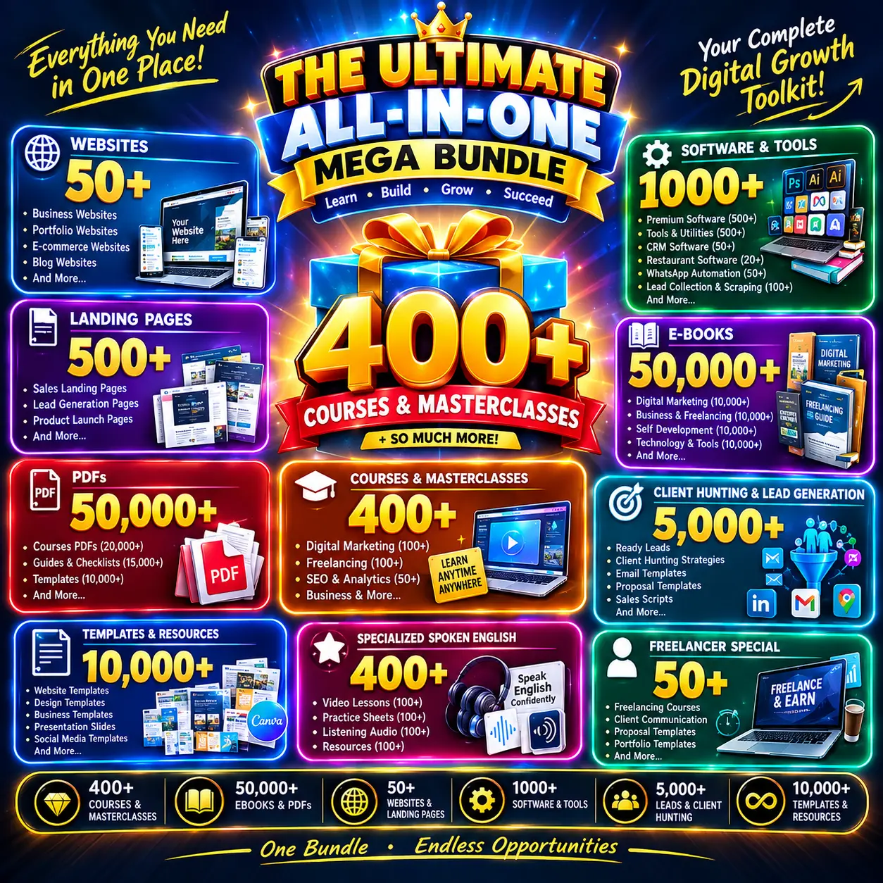 The Ultimate All-in-One Digital Mega Bundle